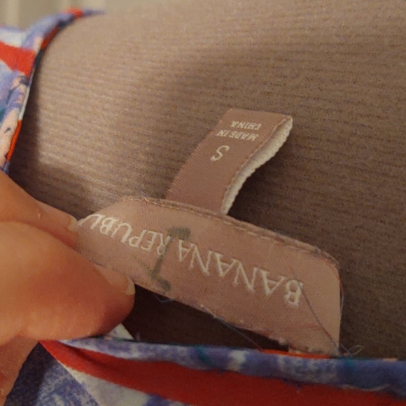 Banana Republic Floral/Striped Blouse sz S - Picture 6 of 8